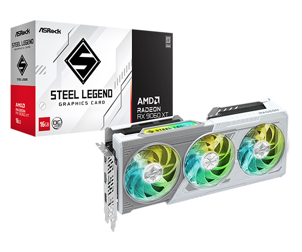 Tarjeta de video ASRock AMD Radeon RX 9060 XT Steel Legend 16GB OC