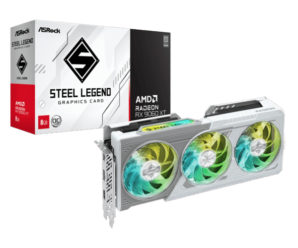 Tarjeta de video ASRock AMD Radeon RX 9060 XT Steel Legend